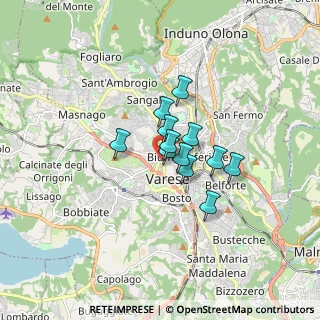 Mappa Via Giuseppe Grandi, 21100 Varese VA, Italia (0.98583)
