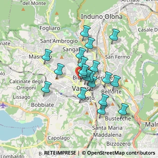 Mappa Via Giuseppe Grandi, 21100 Varese VA, Italia (1.396)