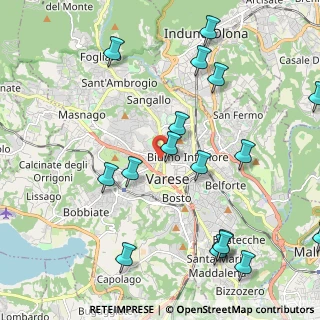 Mappa Via Giuseppe Grandi, 21100 Varese VA, Italia (2.67611)