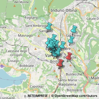Mappa Via Giuseppe Grandi, 21100 Varese VA, Italia (0.902)