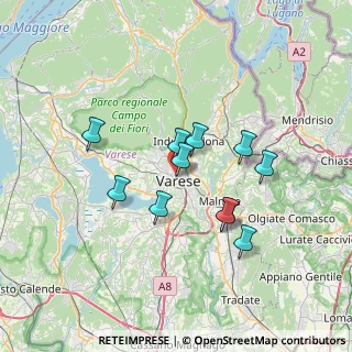 Mappa Via Giuseppe Grandi, 21100 Varese VA, Italia (5.74545)