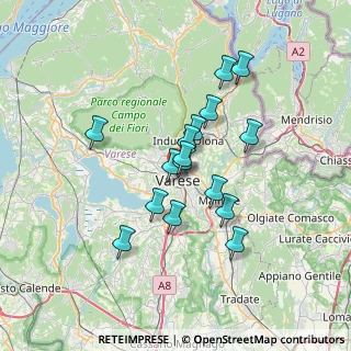 Mappa Via Giuseppe Grandi, 21100 Varese VA, Italia (5.59)
