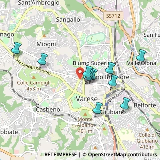 Mappa Via Giuseppe Grandi, 21100 Varese VA, Italia (0.86909)