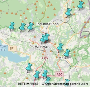 Mappa Via Giuseppe Garibaldi, 21100 Varese VA, Italia (5.42875)