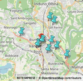 Mappa Via Giuseppe Garibaldi, 21100 Varese VA, Italia (1.32455)