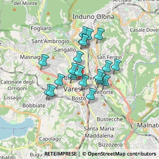Mappa Via Sabotino, 21100 Varese VA, Italia (1.3655)