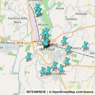 Mappa Via Giuseppe Verdi, 33052 Cervignano del Friuli UD, Italia (1.684)