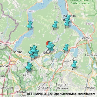 Mappa Via Pietro Mascagni, 22036 Erba CO, Italia (7.52286)