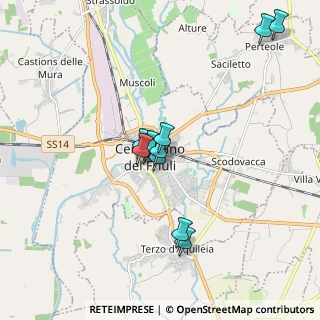 Mappa Via Giuseppe Garibaldi, 33052 Cervignano del Friuli UD, Italia (1.47909)