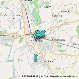 Mappa Via Giuseppe Garibaldi, 33052 Cervignano del Friuli UD, Italia (0.56182)