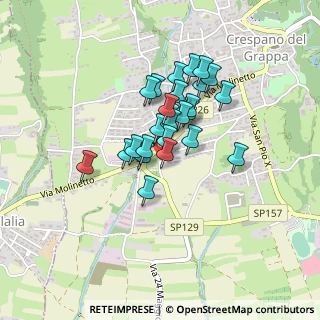 Mappa Via XXIV Maggio, 31017 Crespano del Grappa TV, Italia (0.30385)