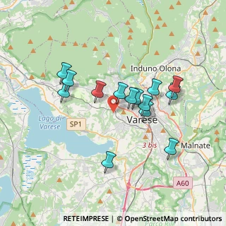 Mappa Via della Fornace, 21100 Varese VA, Italia (3.115)