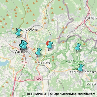 Mappa Via Del Pianezzo, 21050 Cantello VA, Italia (4.5425)