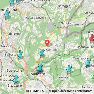 Mappa Via Del Pianezzo, 21050 Cantello VA, Italia (3.67286)
