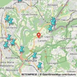 Mappa Via Del Pianezzo, 21050 Cantello VA, Italia (3.0475)