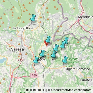 Mappa Via Giacomo Medici, 21050 Cantello VA, Italia (2.96727)