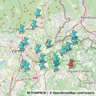 Mappa Via Giacomo Medici, 21050 Cantello VA, Italia (4.0495)