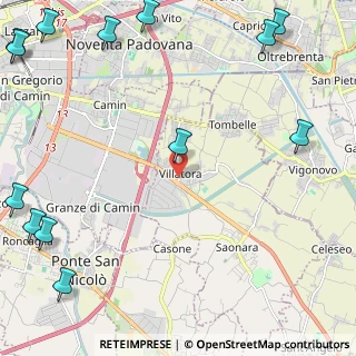 Mappa Via Giuseppe Mazzini, 35020 Villatora PD, Italia (3.71154)