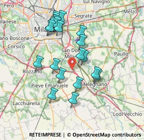 Mappa San Giuliano Milanese, 20098 Area Industriale MI, Italia (6.9185)