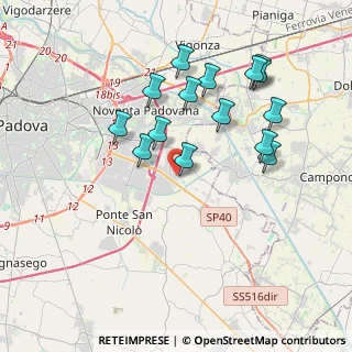 Mappa Piazza Aldo Moro, 35020 Villatora PD, Italia (3.70733)