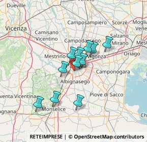 Mappa Via Vittorio Veneto, 35142 Padova PD, Italia (9.75364)