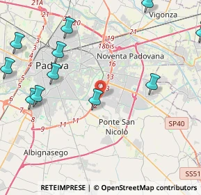 Mappa Corso John e Robert Kennedy, 35020 Ponte San Nicolò PD, Italia (6.06846)