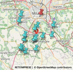 Mappa Via Giuseppe Giusti, 20089 Rozzano MI, Italia (6.42333)