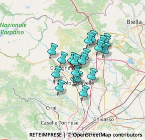 Mappa Via Adriano Ghione, 10081 Castellamonte TO, Italia (9.225)