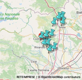 Mappa Via Rivarotta, 10082 Cuorgnè TO, Italia (10.21167)