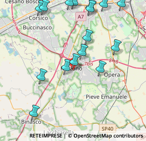 Mappa Via delle Betulle, 20089 Rozzano MI, Italia (4.82813)