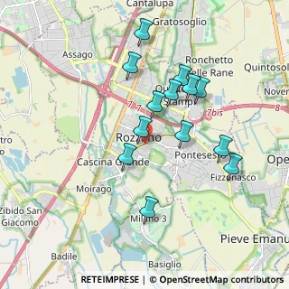 Mappa Via delle Betulle, 20089 Rozzano MI, Italia (1.69615)
