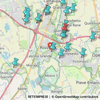 Mappa Via delle Betulle, 20089 Rozzano MI, Italia (2.551)