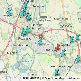 Mappa Via Giuseppe Parini, 20089 Rozzano MI, Italia (2.94941)