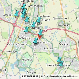Mappa Via Giuseppe Parini, 20089 Rozzano MI, Italia (2.38933)