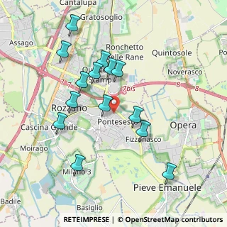 Mappa Via Giuseppe Parini, 20089 Rozzano MI, Italia (1.85929)