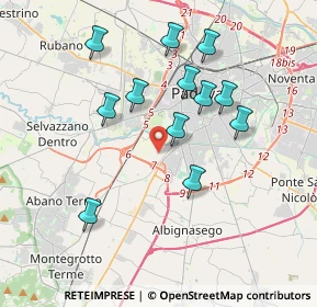Mappa Via Montebelluna, 35142 Padova PD, Italia (3.51667)