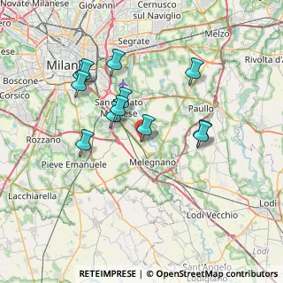 Mappa Via Antonio Cechov, 20098 San Giuliano Milanese MI, Italia (6.74667)