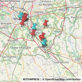 Mappa Via Antonio Cechov, 20098 San Giuliano Milanese MI, Italia (7.53538)