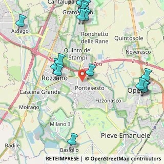 Mappa Via Gatto, 20089 Rozzano MI, Italia (2.94444)