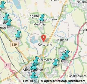 Mappa Via Pietro Nenni, 20060 Colturano MI, Italia (3.45235)