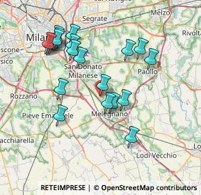 Mappa Via A. Cechov, 20098 San Giuliano Milanese MI, Italia (7.4645)