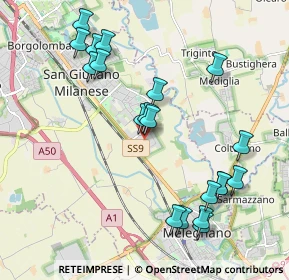 Mappa Via A. Cechov, 20098 San Giuliano Milanese MI, Italia (2.166)