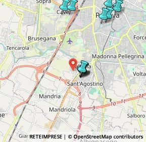 Mappa Mandriola, 35142 Padova PD, Italia (2.13667)