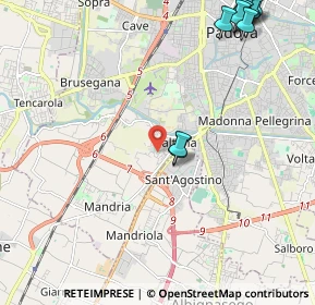 Mappa Mandriola, 35142 Padova PD, Italia (3.10167)