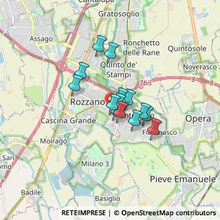 Mappa Via Alessandro Volta, 20089 Rozzano MI, Italia (1.10286)
