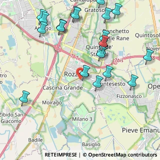 Mappa Via delle Primule, 20089 Rozzano MI, Italia (2.605)