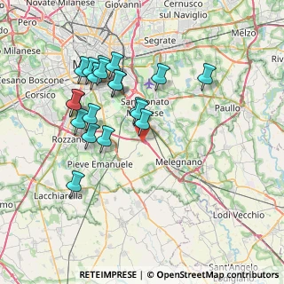 Mappa Via Cascina Rancate, 20098 Area Industriale MI, Italia (7.2195)