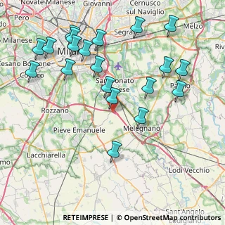 Mappa Via Cascina Rancate, 20098 Area Industriale MI, Italia (9.2525)