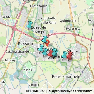 Mappa Via Bruno Buozzi, 20089 Rozzano MI, Italia (1.43909)