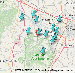 Mappa 35030 Montemerlo PD, Italia (6.28333)